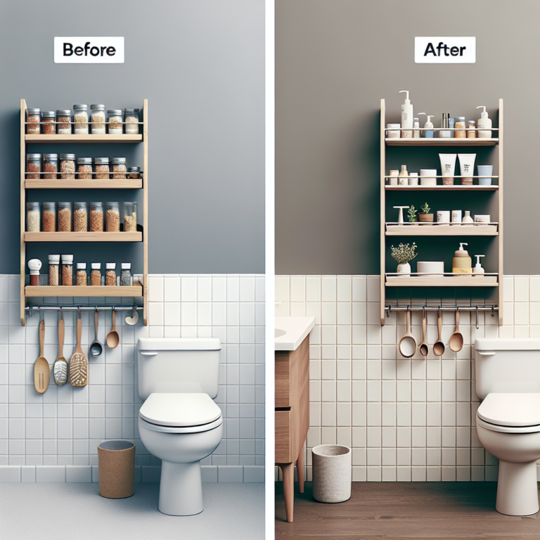 Transform Your Bathroom with a  IKEA Spice Rack Hack