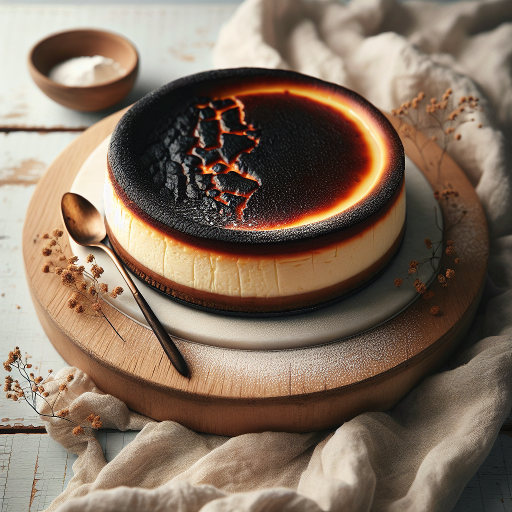 “Discover the Delightful Simplicity of Burnt Basque Cheesecake”