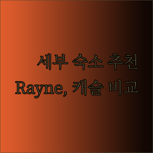 세부 숙소 고민 끝 Rayne, 캐슬 피크, 캔버리 호텔 상세 정보와 후기 총정리..