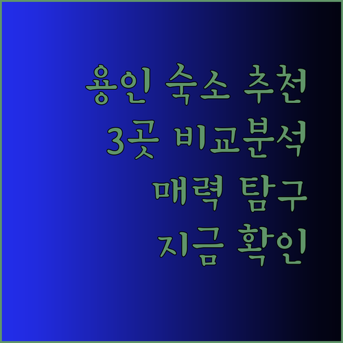 용인 여행 숙소 고민? 3곳의 매력을 파헤쳐 보자!