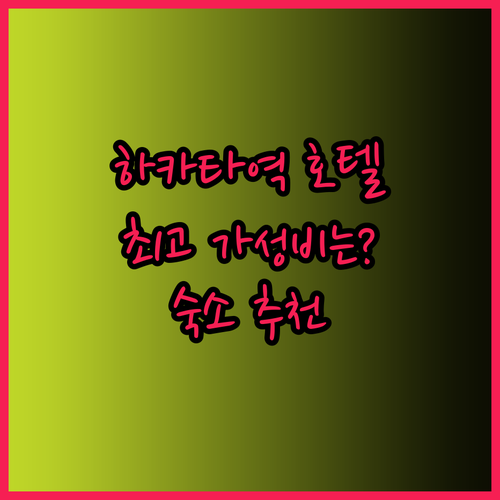 하카타역 호텔 고민 끝! 텐자 호텔 도큐스테이 오리엔탈 호텔 비교분석
