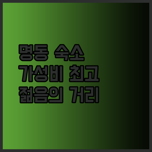명동 한복판 스텝인 명동 호스텔 가성비 끝판왕? 젊음의 거리에서 즐기는 특별한 경험..