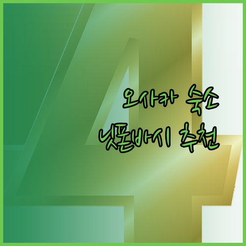 오사카 닛폰바시 호텔 추천 3곳 비교분석 완벽 가이드