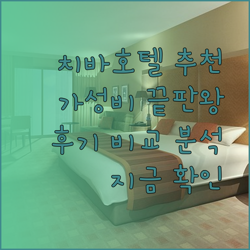 가성비 좋은 치바 호텔 3곳 비교 후기 지금 바로 확인하세요