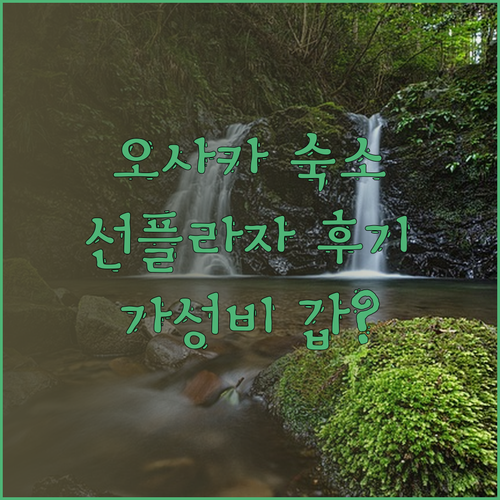 오사카 니시나리구 숙박 호텔 선플라자 후기 598개 분석.. 과연 가성비 갑일까?