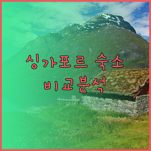 싱가포르 여행 숙소 고민 해결 모멘터스 알렉산드라 페이버 파크 하버 빌 호텔 비교 분석!