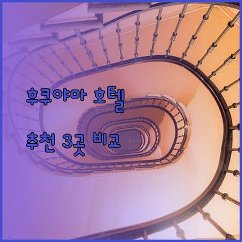 후쿠치야마 여행 계획 중이세요? 추천 호텔 3곳을 비교분석해 드릴게요!