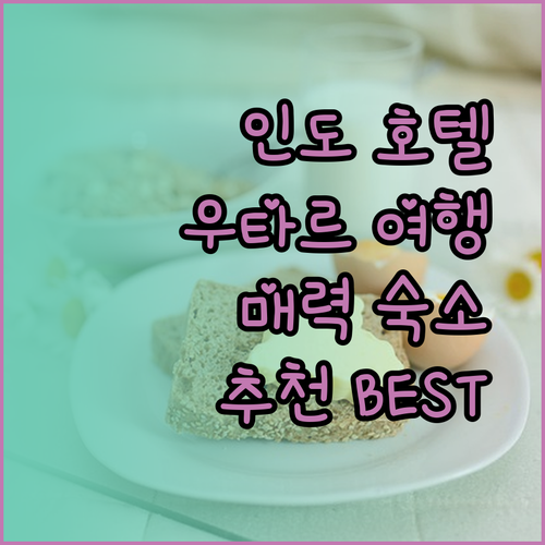 인도 우타르프라데시의 매력적인 호텔들 추천.. 어디로 갈까?