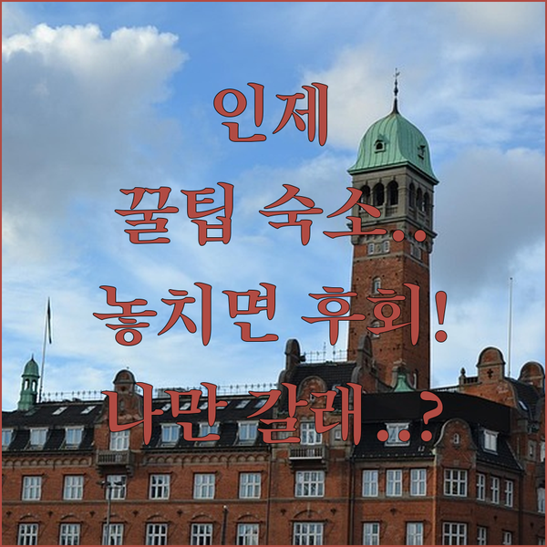 나만 알고 싶은 인제 여행의 비밀! 특별한 경험을 선사할 숙소 3