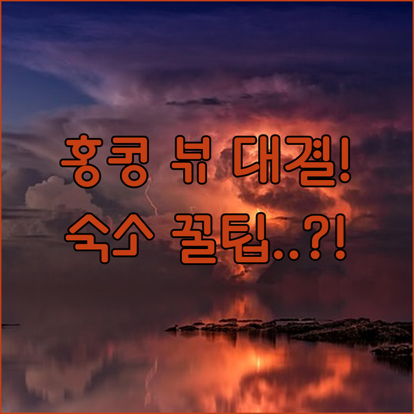 홍콩 센트럴 셩완 호텔 뷰 좋은 곳 3가지 비교 나만의 숙소 찾는 비밀