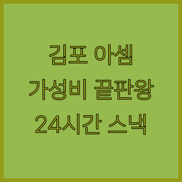 김포 아셈 호텔 가성비 끝판왕 후기 24시간 스낵바 실화?