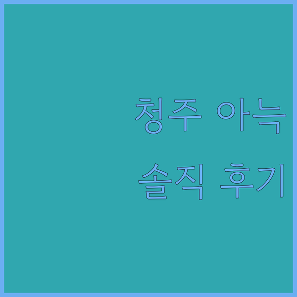 청주 ‘아늑 호텔’, 숨겨진 가성비 숙소? 리얼 후기 대방출!