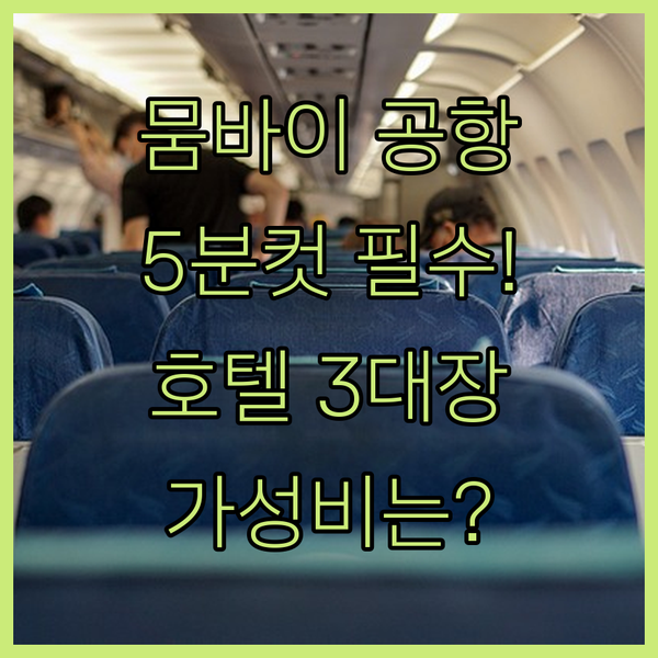 뭄바이 공항 5분 초근접 호텔 3대장 [Image of comparison chart] 럭셔리 신축 대 가족 가성비 완벽 비교