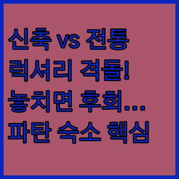 파탄 숙소 대격돌 전통 건물에서 신축 럭셔리까지 당신의 선택은 무엇인가