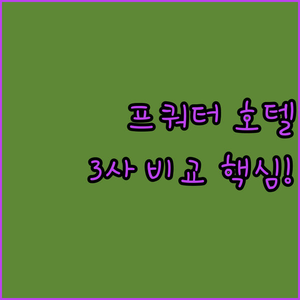 여행 스타일에 딱 맞는 프렌치 쿼터 호텔 찾는 법 포 포인트 윈덤 소네스타 장단점 분석