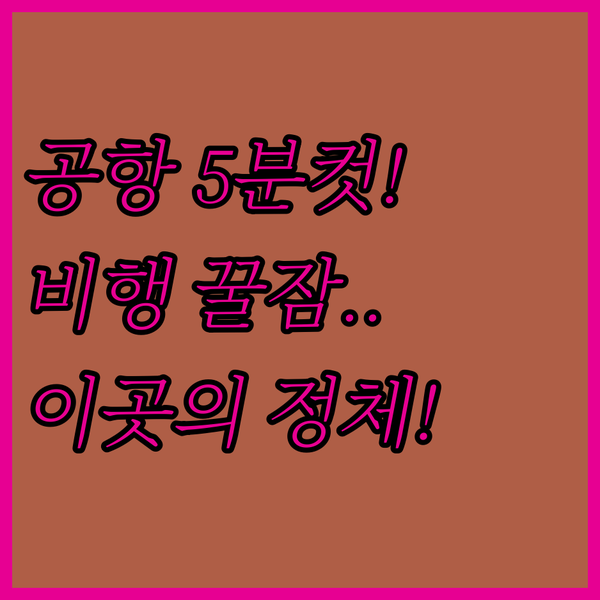 비행 전후 꿀잠 보장 볼리비아 산타 크루즈 공항 5분 리조트 숙소의 정체