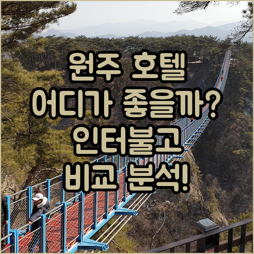 원주 호텔 어디로 갈까? 호텔인터불고, 원주시티호텔 혁신도시점, 오키드호텔 비교 분석!