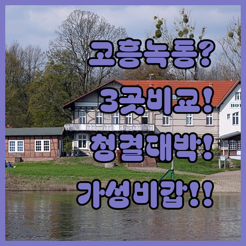 고흥 녹동 숙소 3곳 비교 분석 청결과 가성비 최고의 선택은