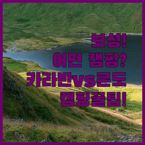 전남 보성 여행 완벽 가이드, 카라반 vs 콘도 vs 오토캠핑 전남 보성 여행 완벽 가이드, 카라반 vs 콘도 vs 오토캠핑